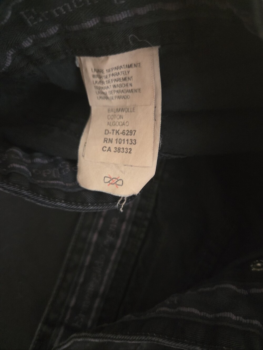 Zegna Men’s City Jeans Black Size 32 X 30 Cotton Italy - Picture 5 of 6